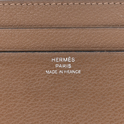 Hermes Evercolor Citizen Twill Card Case Etoupe 7 of 11