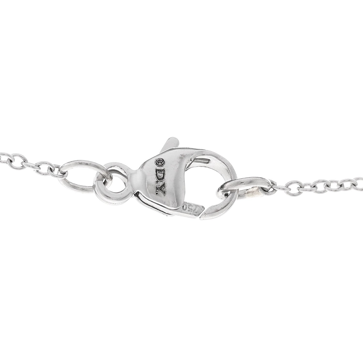 David Yurman 18K White Gold Diamond Quatrefoil Pendant Necklace 4 of 4