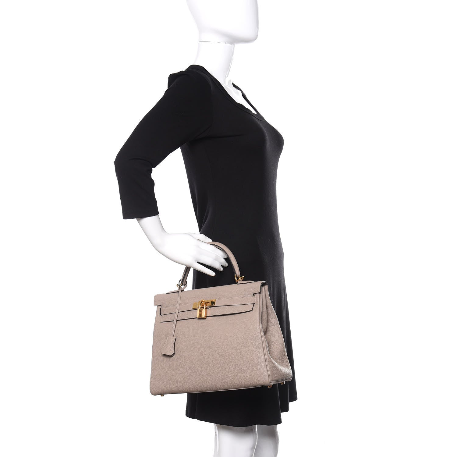 Hermes Togo Kelly Retourne 32 Gris Tourterelle 2 of 10
