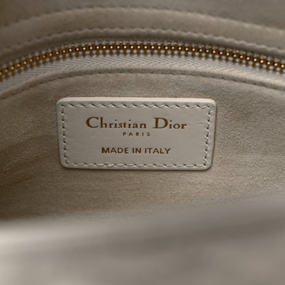 Christian Dior Lambskin Cannage Dioramour Heart Small Lady Dior White Red 6 of 16