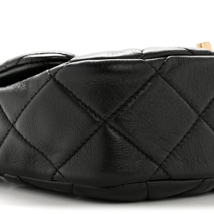 Chanel Lambskin Quilted Small Lacquered Chain Flap Black 9 of 13
