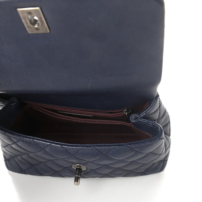 Chanel Caviar Quilted Mini Coco Handle Flap Navy Blue 5 of 9