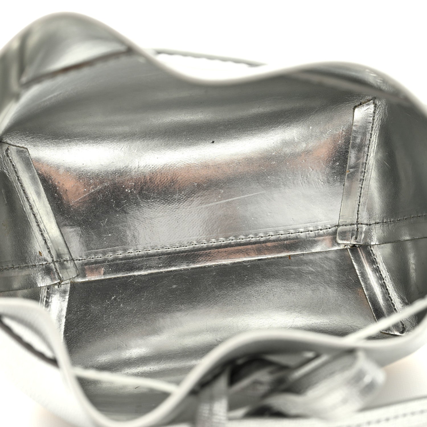 Mansur Gavriel Metallic Calfskin Bucket Bag Silver 5 of 8