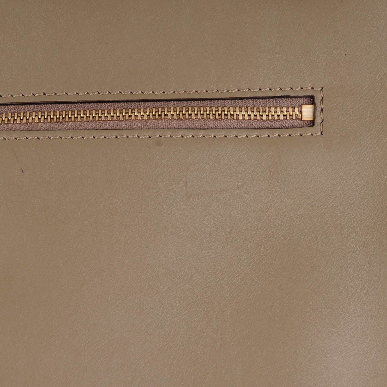 Celine Smooth Calfskin and Suede Double Zip Trapeze Sand 11 of 11