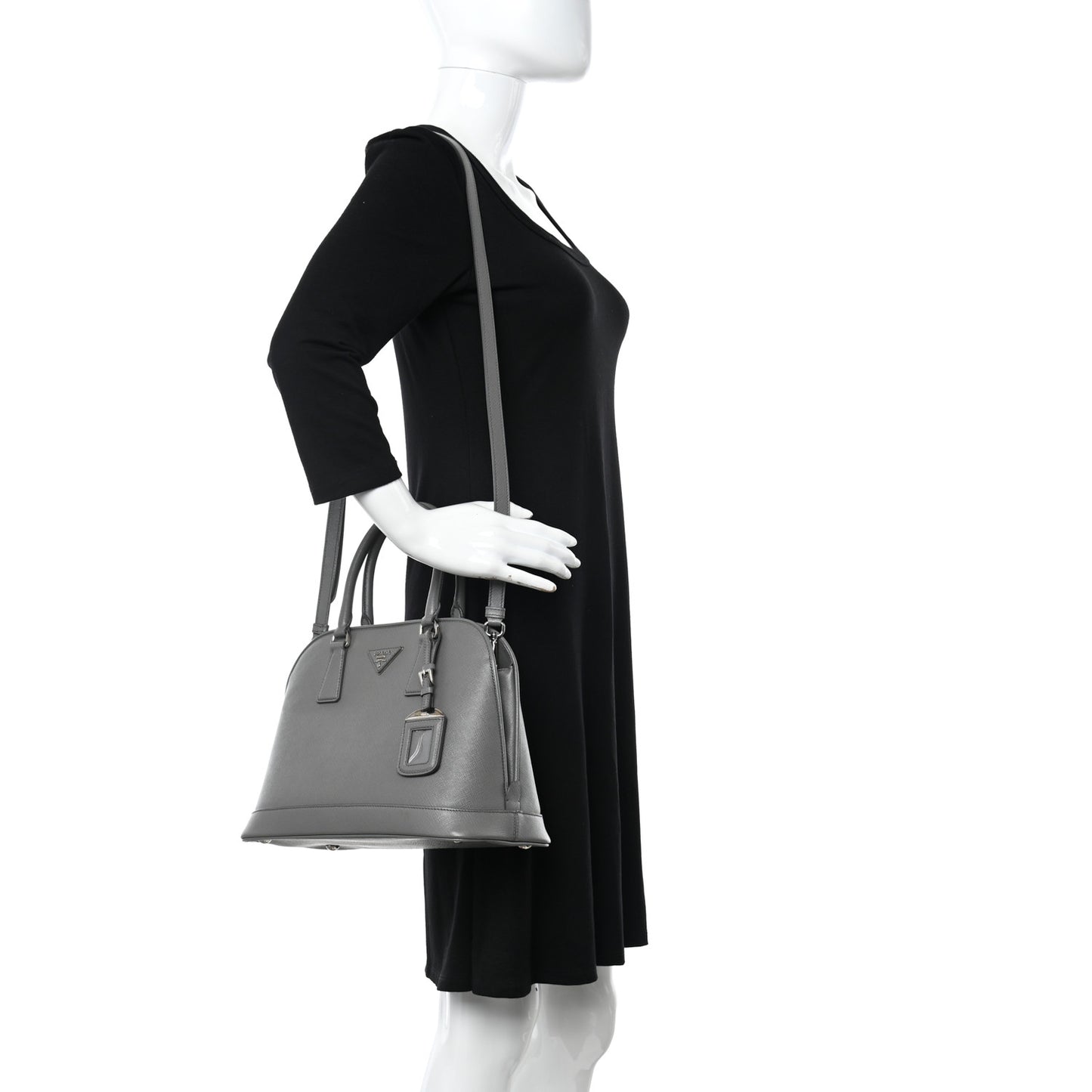 Saffiano Lux Open Promenade Tote Marmo