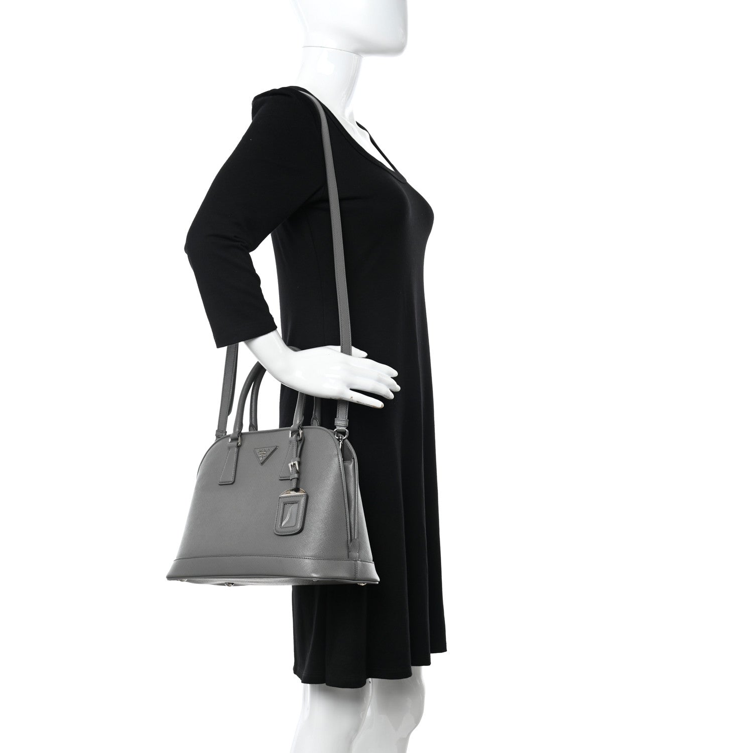 Prada Saffiano Lux Open Promenade Tote Marmo 2 of 9