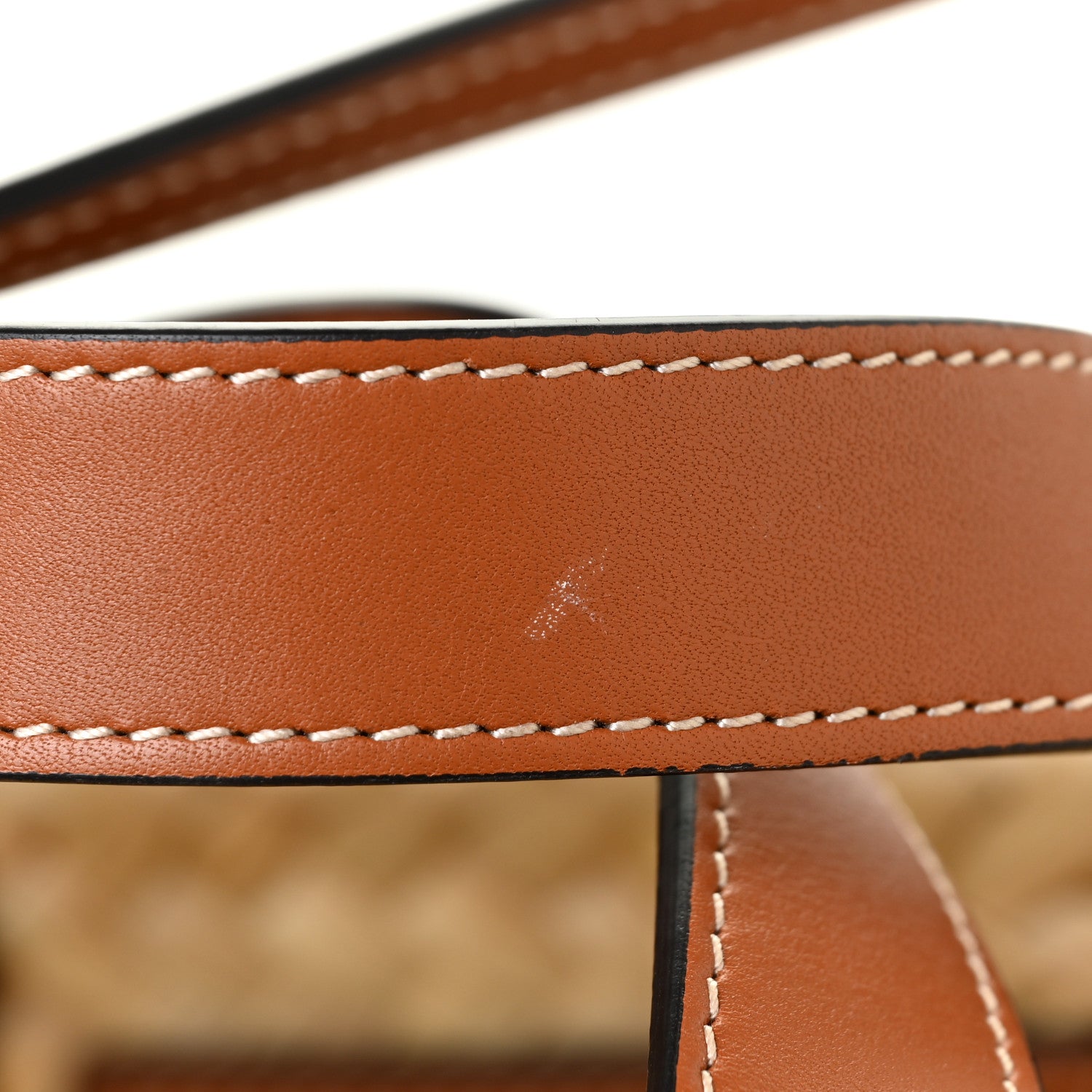 Celine Raffia Calfskin Triomphe Teen Panier Tan 11 of 11