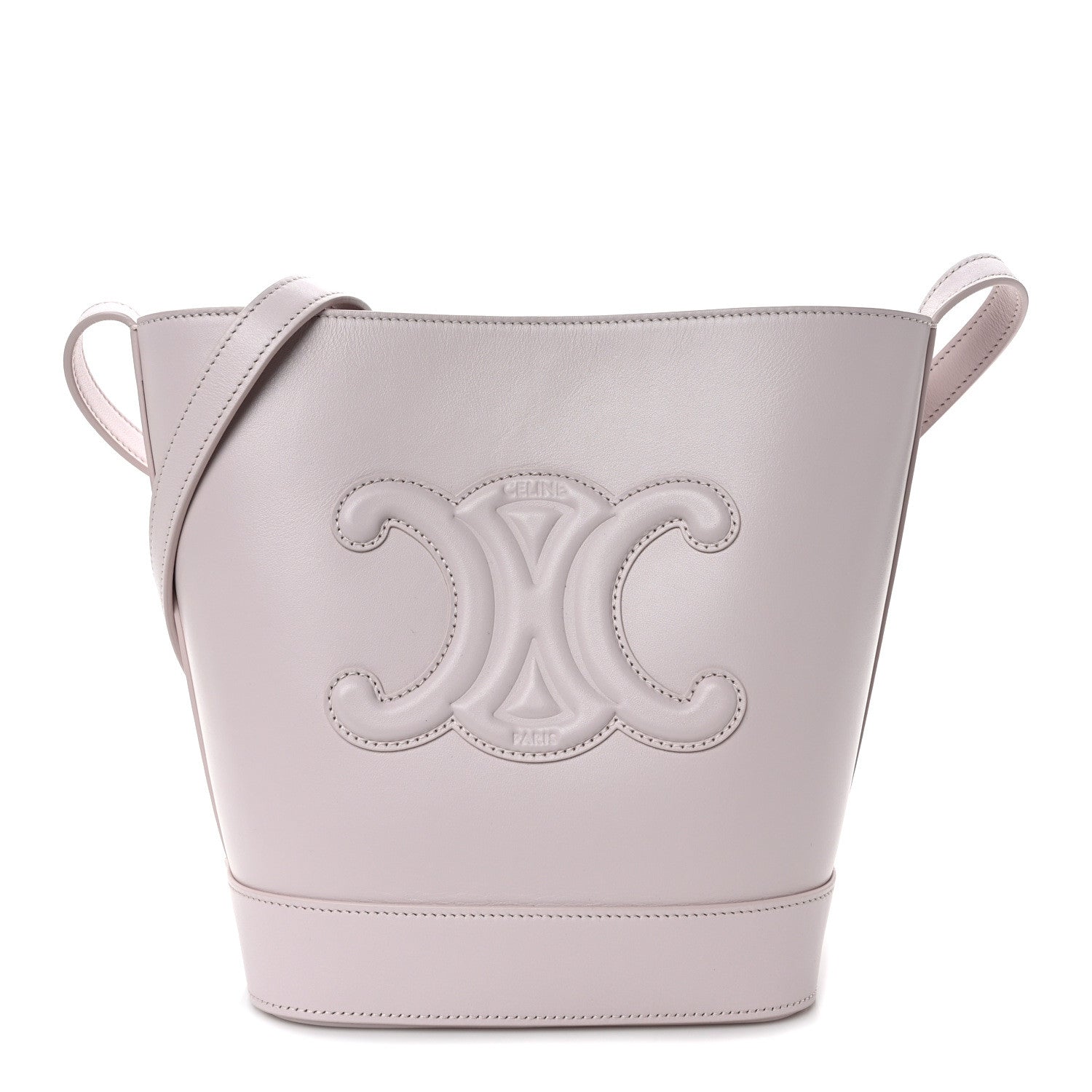 Celine Smooth Calfskin Small Cuir Triomphe Bucket Bag Poudre 1 of 9
