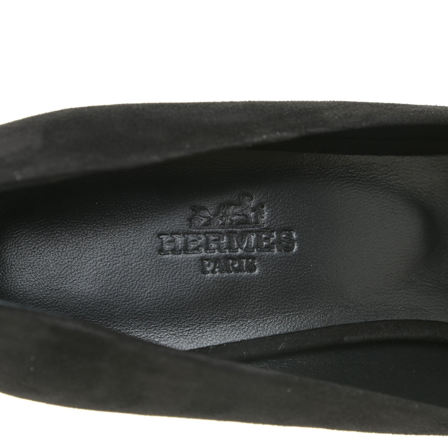 Hermes Chevre Velours Blush Pumps 39 Black 8 of 11