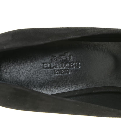 Hermes Chevre Velours Blush Pumps 39 Black 8 of 11