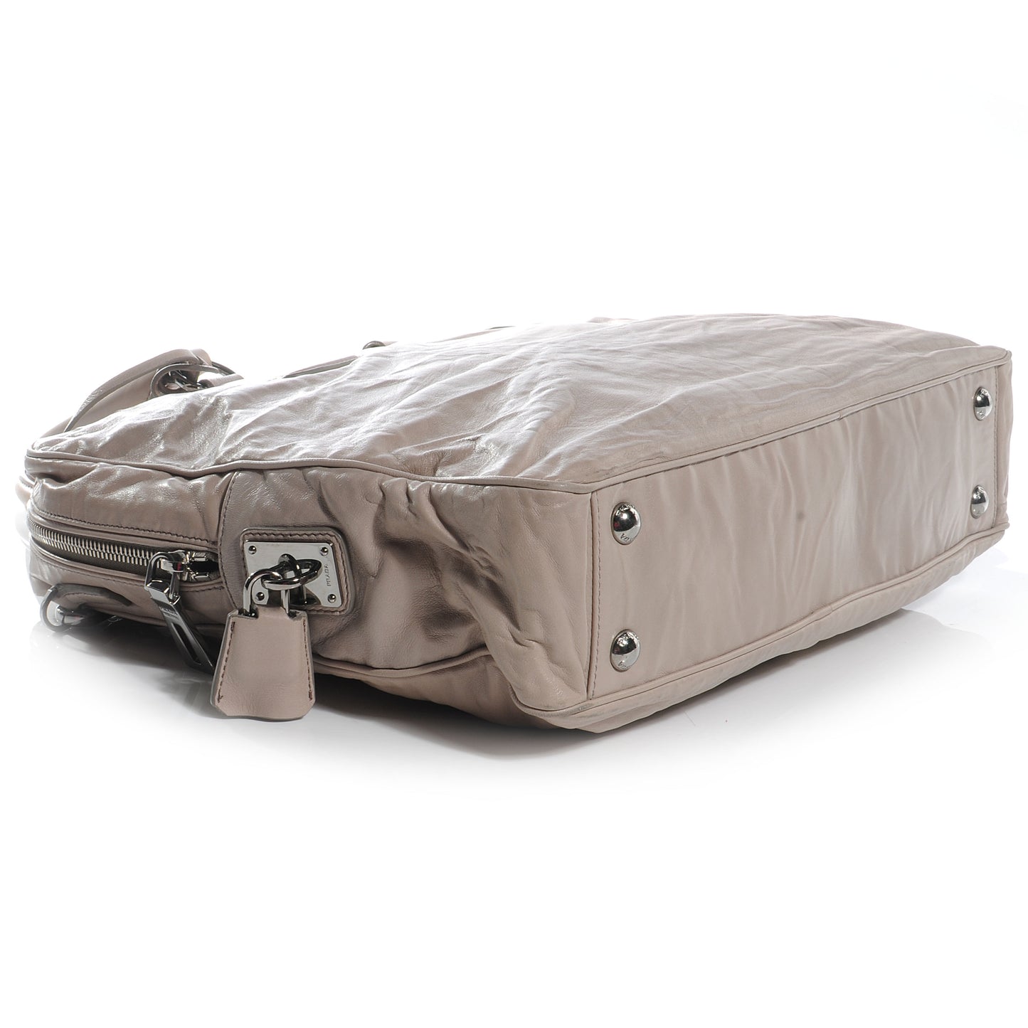 Lambskin Boston Large Tote Stone