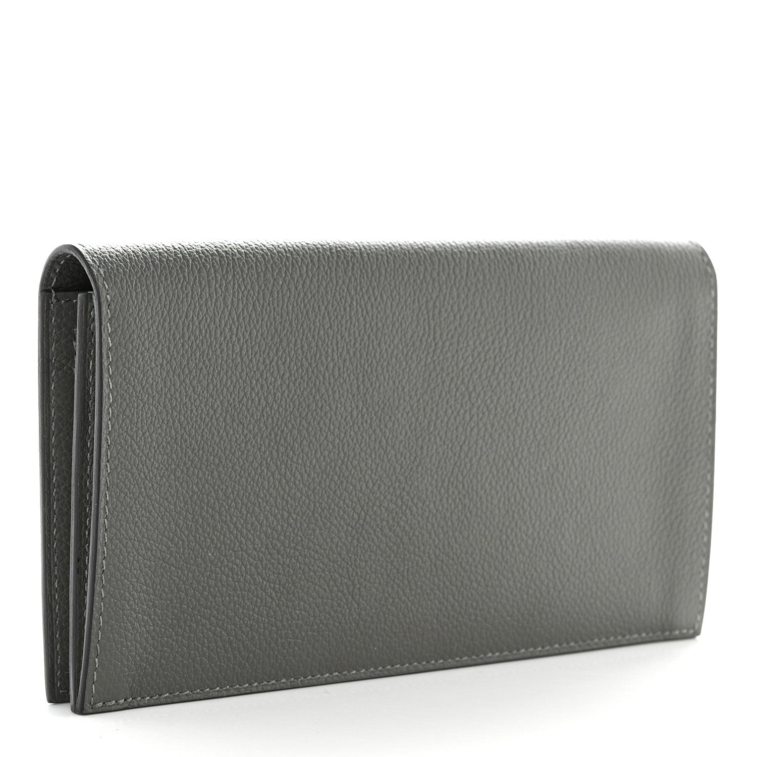 Hermes Evercolor Citizen Twill Long Wallet Gris Meyer 3 of 9