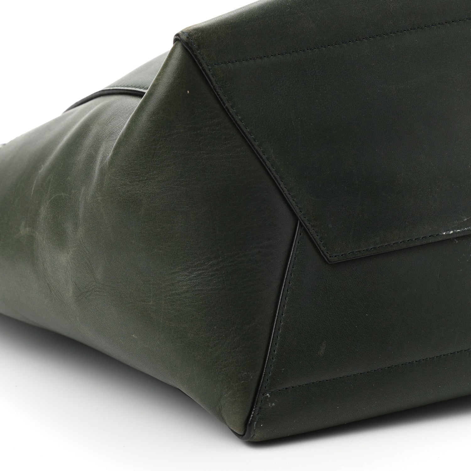 Celine Natural Calfskin Seau Sangle Bucket Green 8 of 10