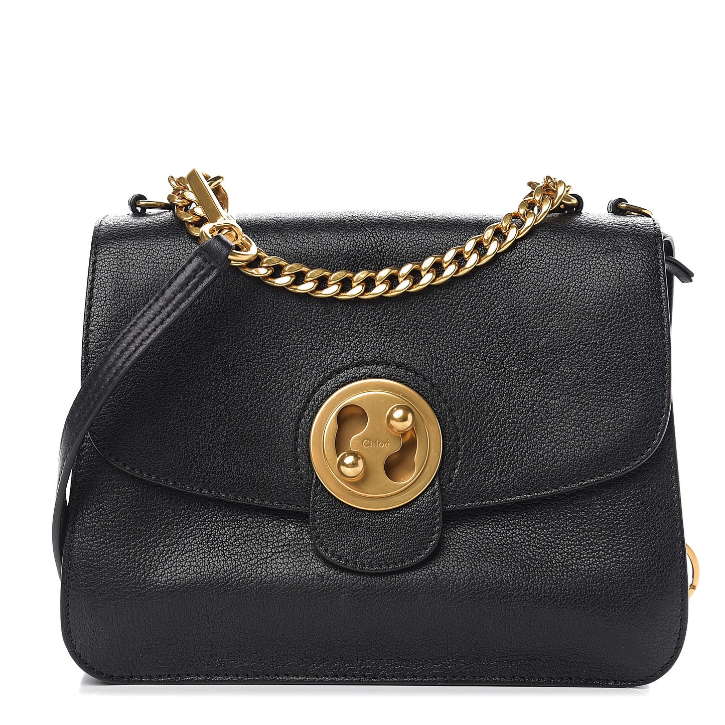 Goatskin Medium Mily Shoulder Bag Black