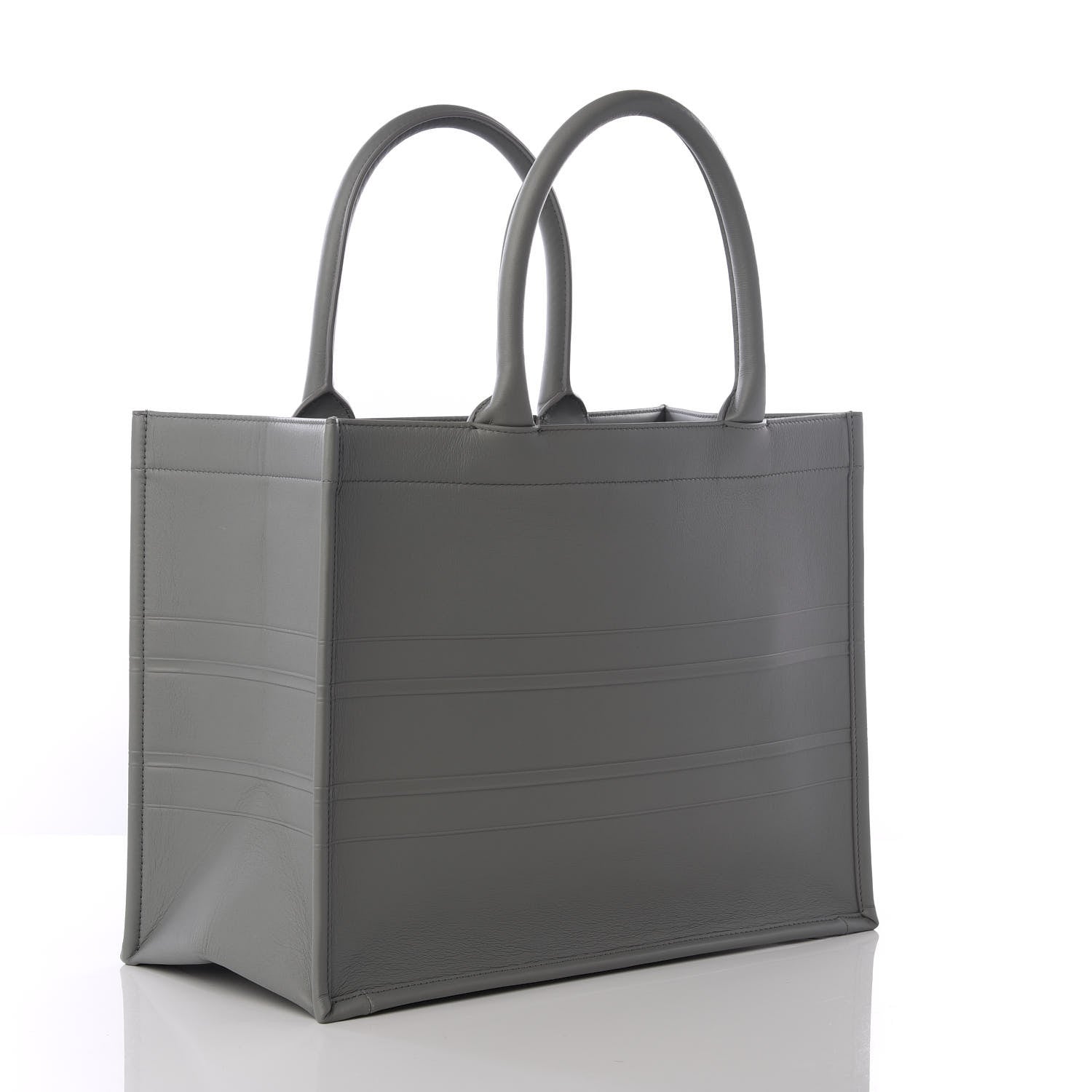 Christian Dior Calfskin Embossed Medium Book Tote Grey 2 of 10
