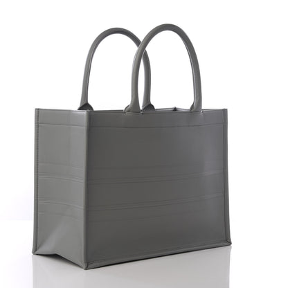Christian Dior Calfskin Embossed Medium Book Tote Grey 2 of 10