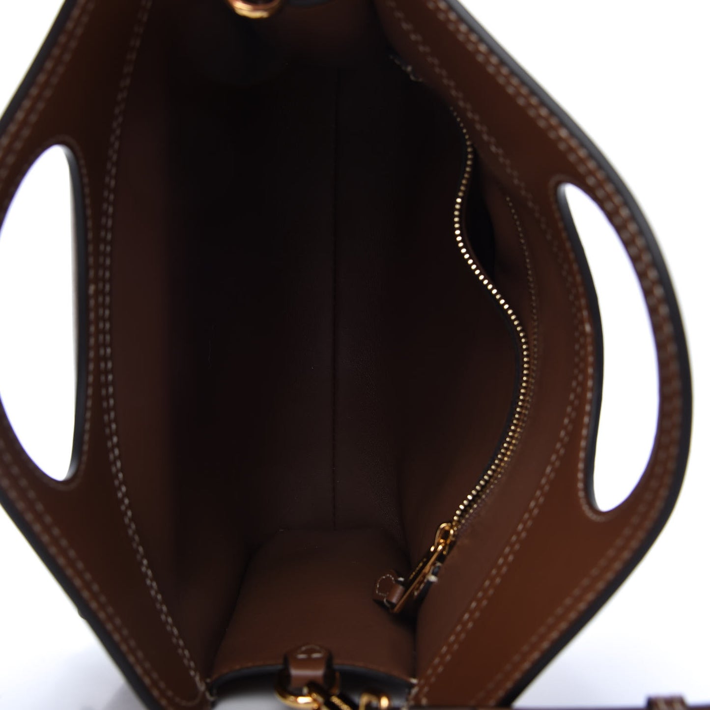 Smooth Calfskin Mini Pocket Bag Malt Brown