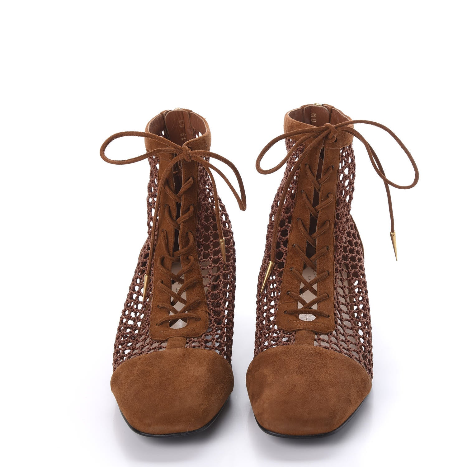 Christian Dior Suede Resille Naughtily-D 30mm Ankle Boots 41 Golden Brown 3 of 9