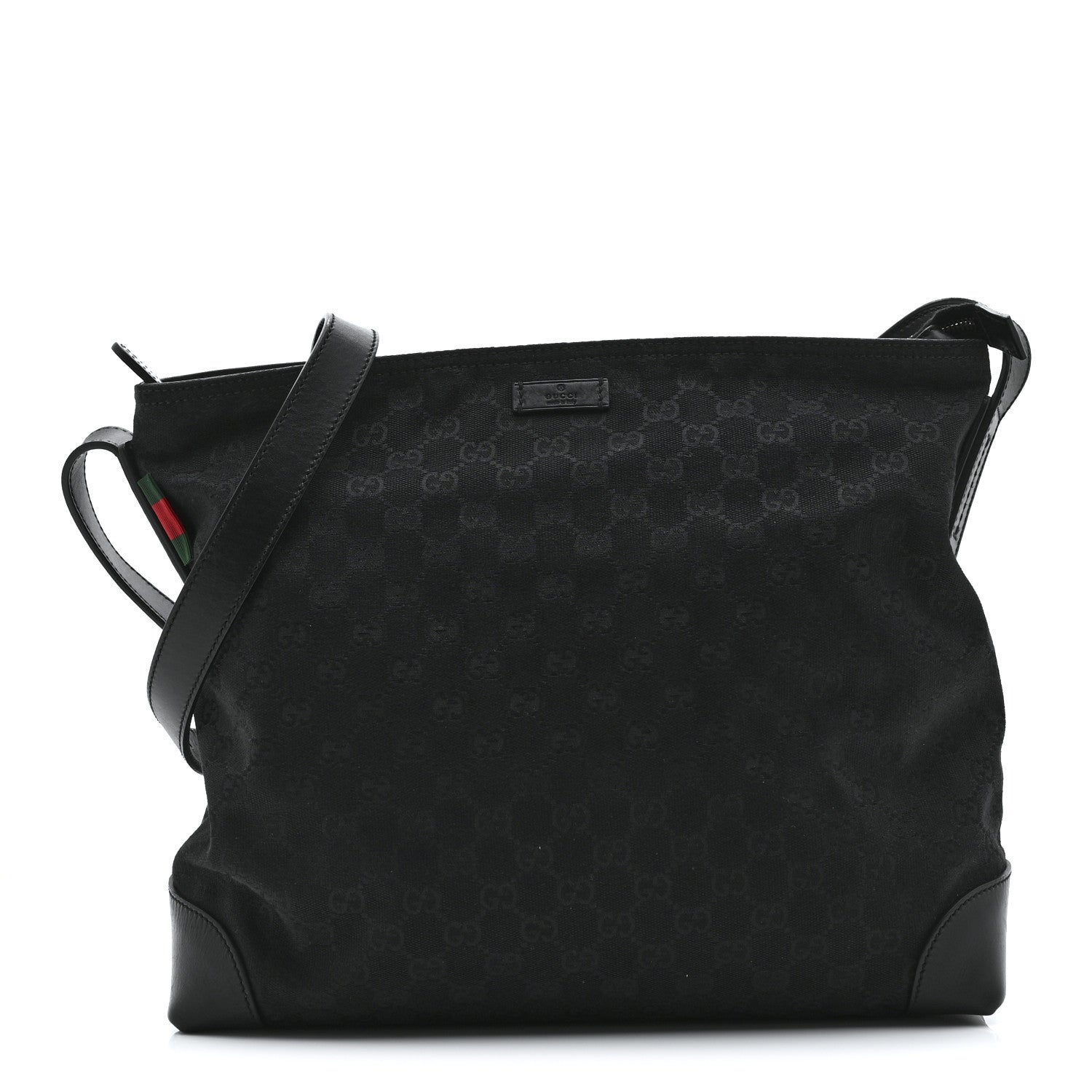 Gucci Monogram Canvas Messenger Bag Black 1 of 11