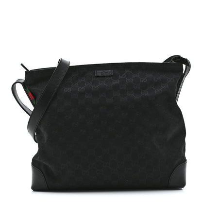 Gucci Monogram Canvas Messenger Bag Black 1 of 11