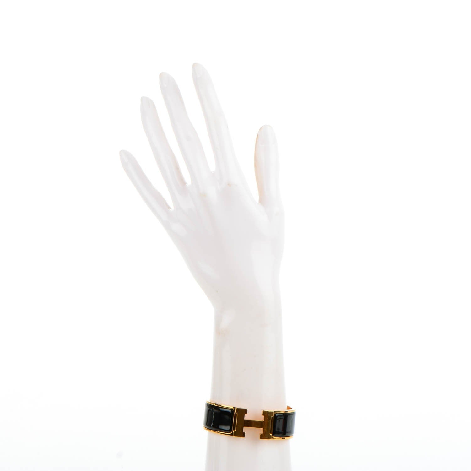 Hermes Enamel Wide Clic Clac H Bracelet PM Black 2 of 6