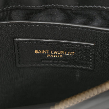Saint Laurent Calfskin Y Quilted Monogram Small Loulou Chain Satchel Black 6 of 10