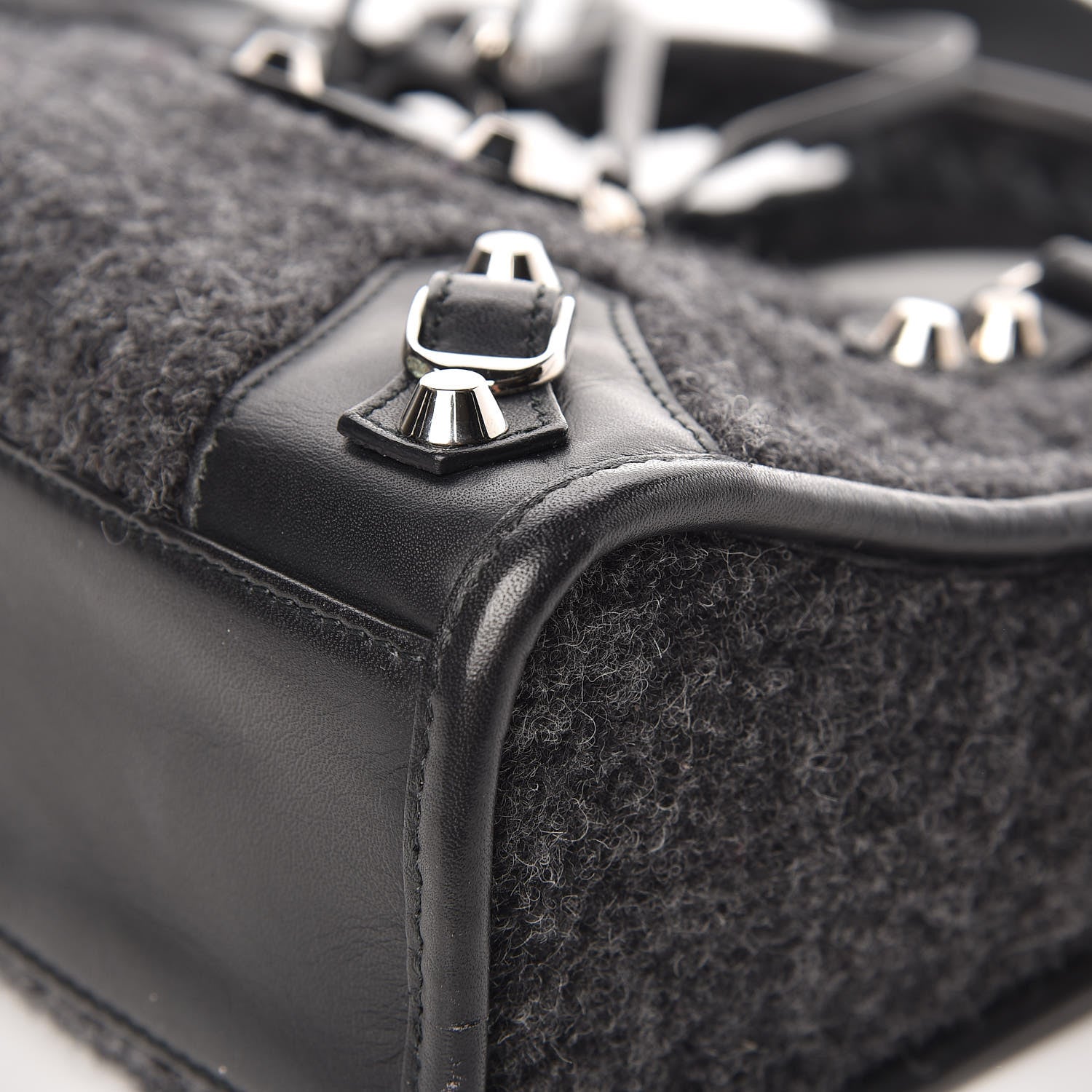 Balenciaga Alpaca Calfskin Classic Silver Hardware Mini City Black 13 of 15