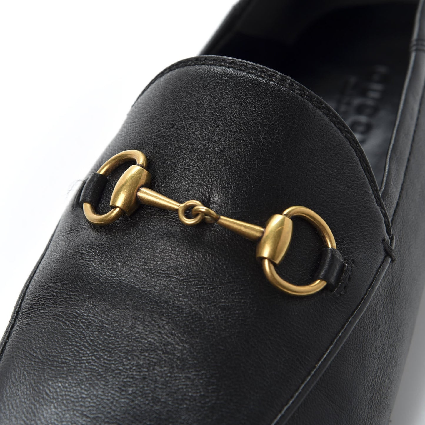 Lambskin Womens Brixton Horsebit Loafers 37 Black