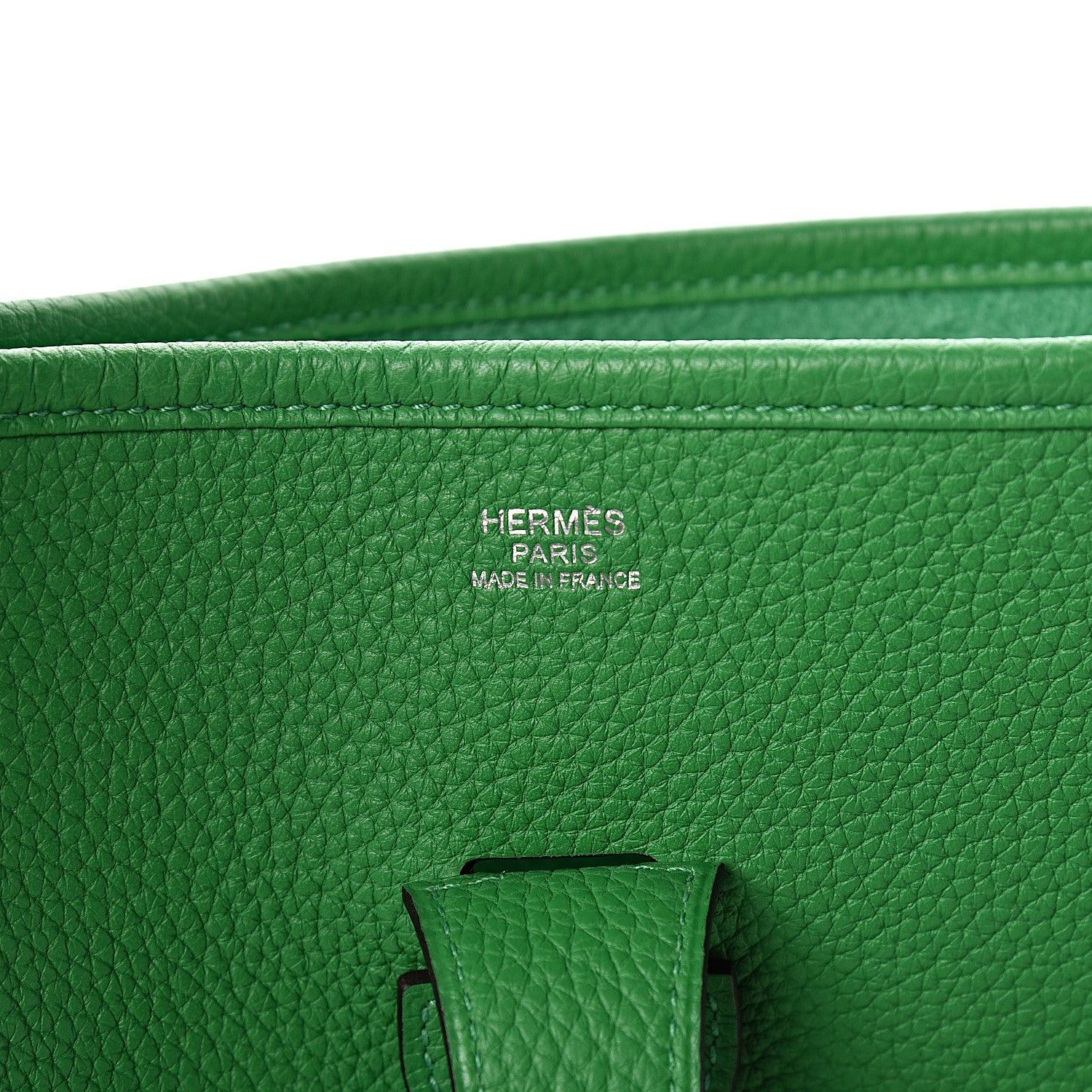 Hermes Taurillon Clemence Amazone Evelyne III GM Bambou 6 of 10