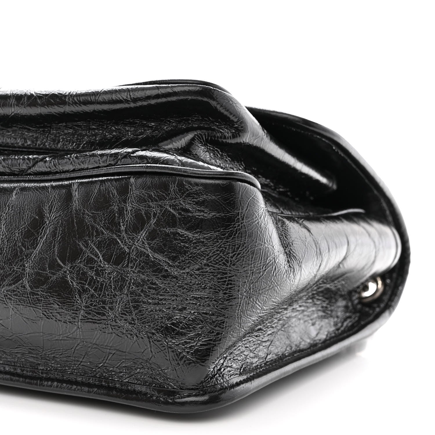 Saint Laurent Crinkled Calfskin Matelasse Monogram Medium Niki Chain Satchel Black 10 of 11