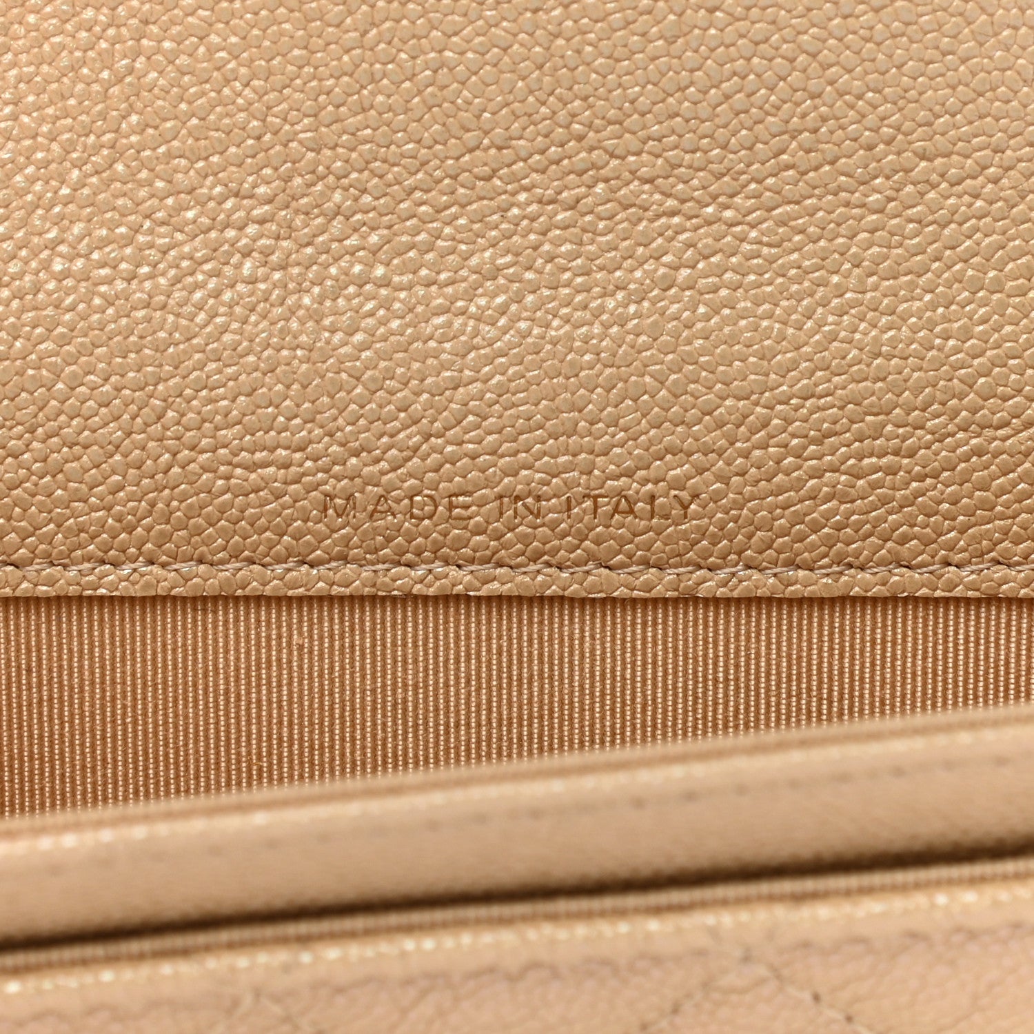 Chanel Iridescent Caviar Quilted Flap Card Holder Beige 7 of 9
