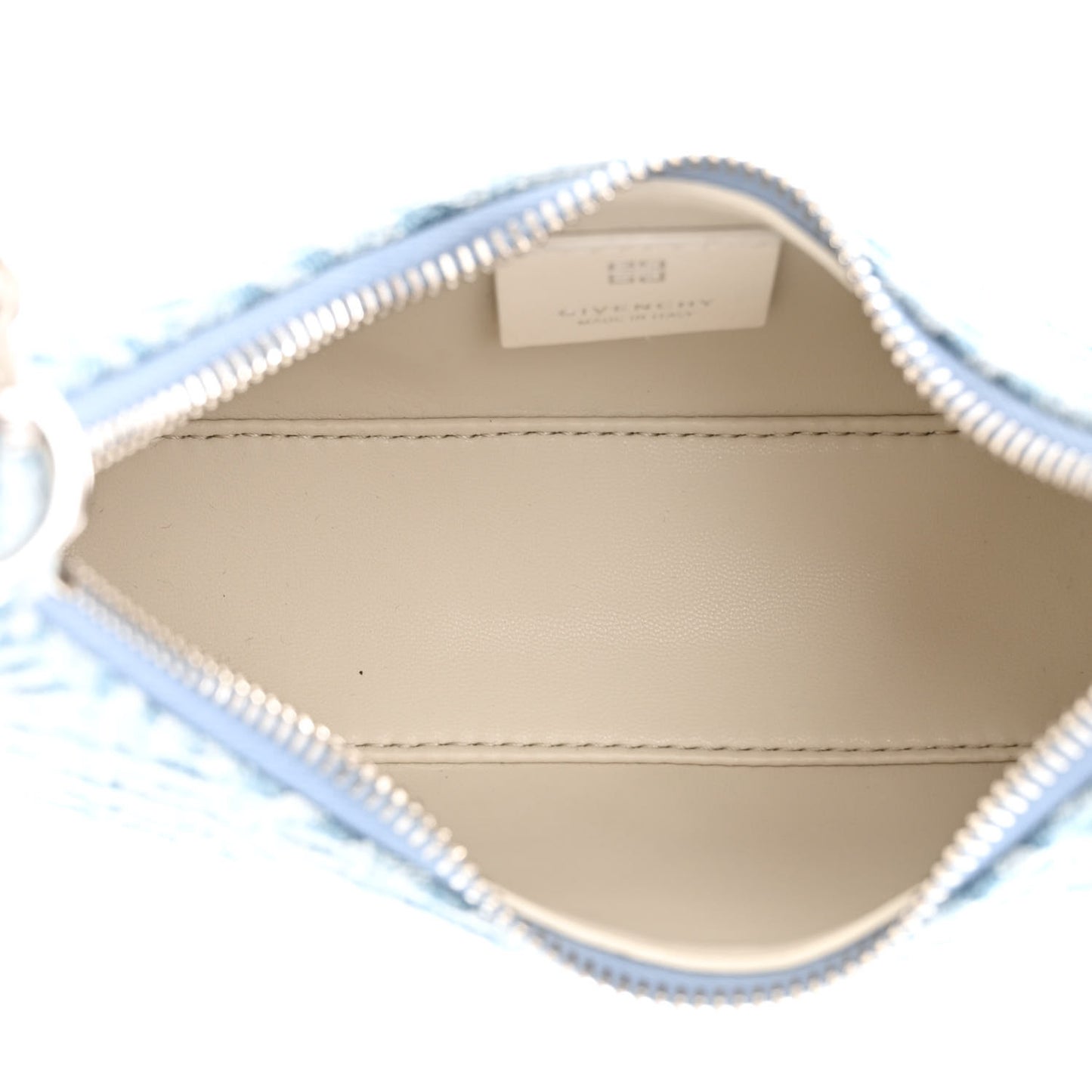 Denim Mini Moon Cut Out Shoulder Bag Blue