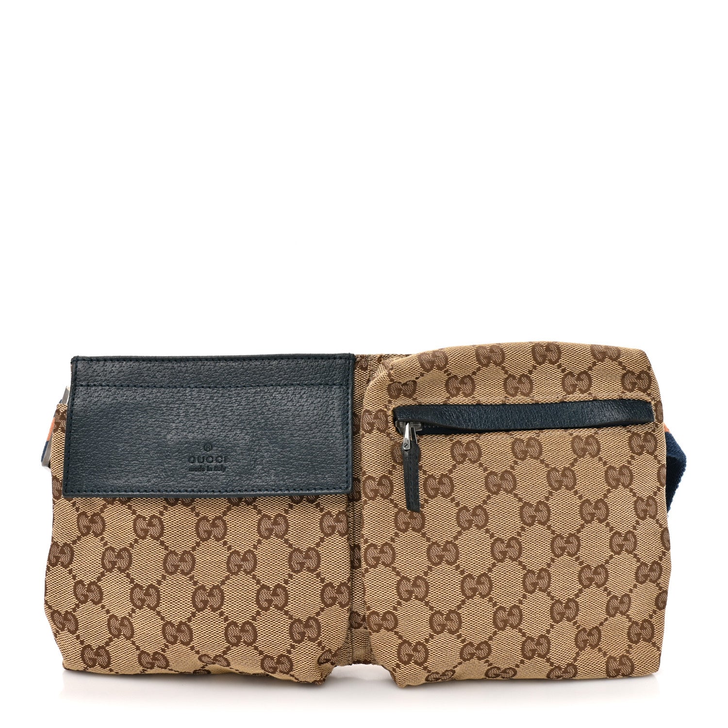 Gucci Monogram Web Belt Bag Navy 1 of 11