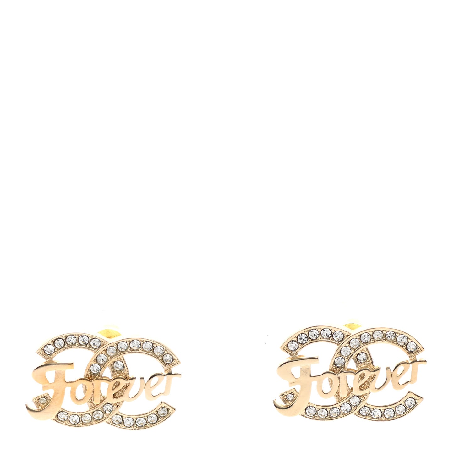 Crystal CC Forever Earrings Gold