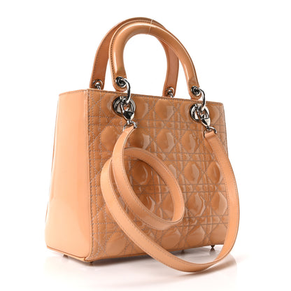 Christian Dior Patent Cannage Medium Lady Dior Rose Clair 3 of 10