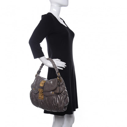 Miu Miu Nappa Matelasse Coffer Hobo Juta 2 of 12