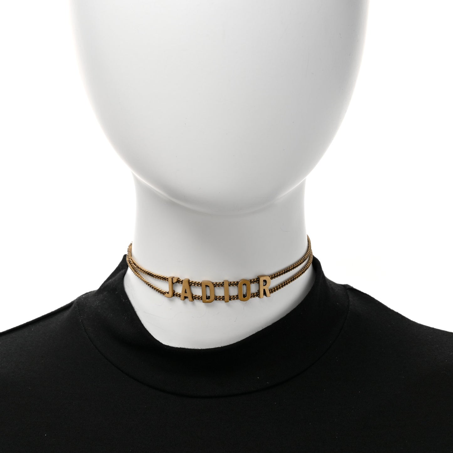 Metal J'Adior Choker Necklace Aged Gold