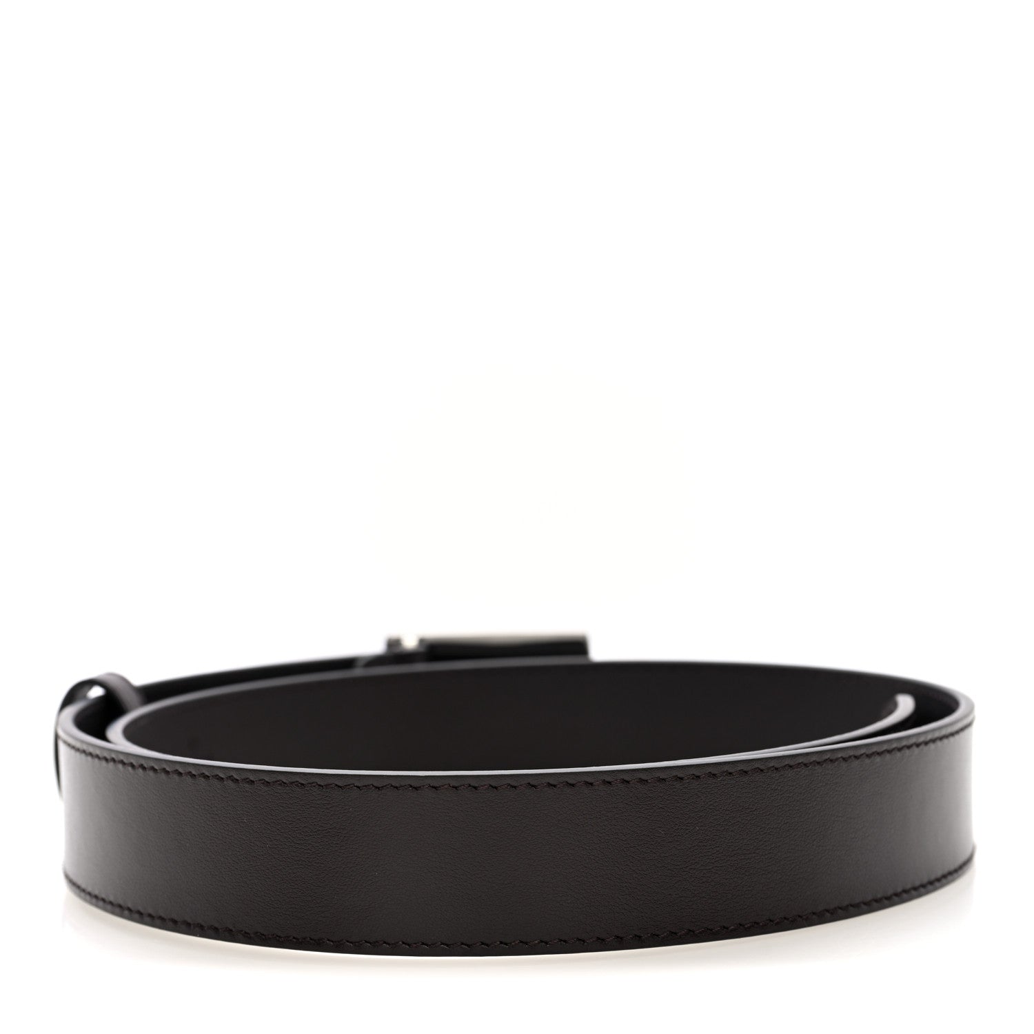 Gucci Plutone Calfskin Plaque GG 30mm Belt 80 32 Cocoa 2 of 4