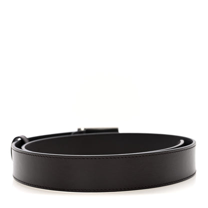 Gucci Plutone Calfskin Plaque GG 30mm Belt 80 32 Cocoa 2 of 4