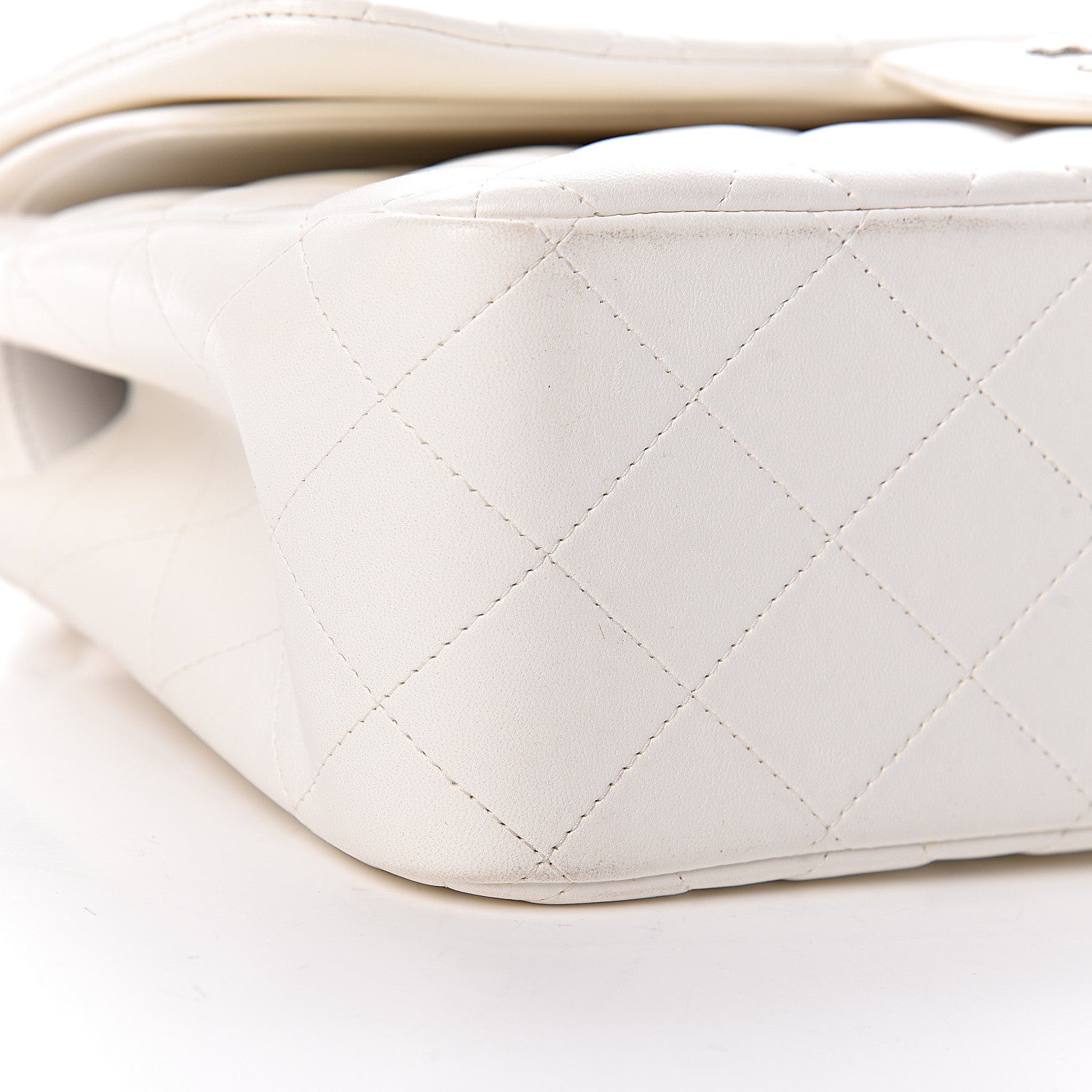 Chanel Lambskin Quilted Jumbo Double Flap White 12 of 14