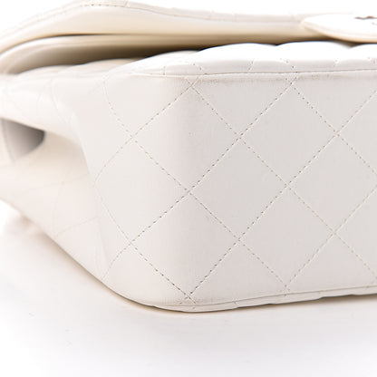 Chanel Lambskin Quilted Jumbo Double Flap White 12 of 14