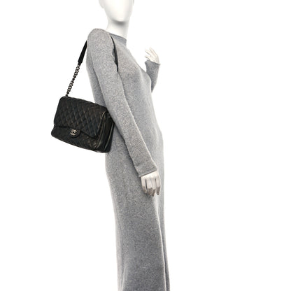 Chanel Caviar Quilted Medium Rock In Rome Single Flap Charcoal 2 of 13