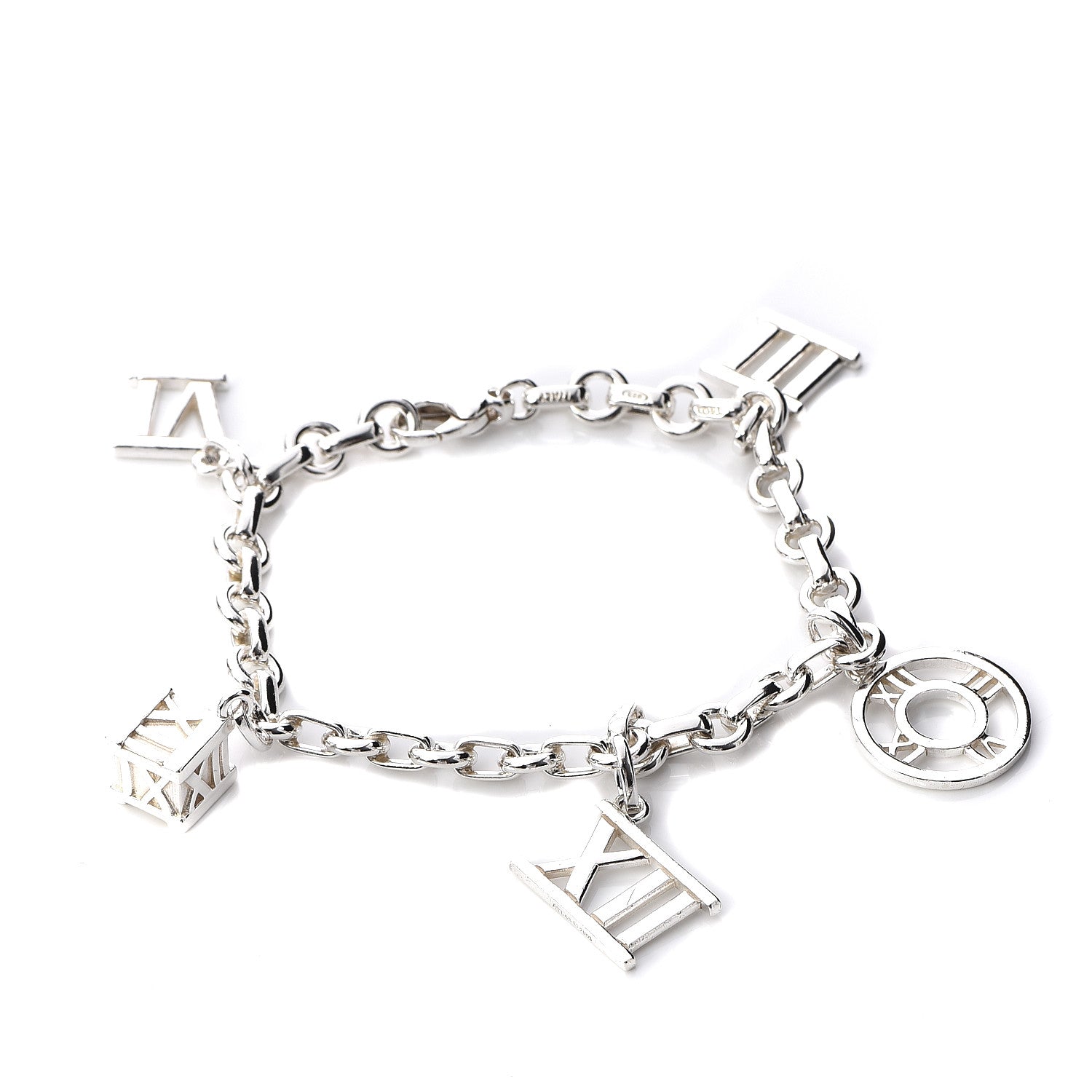 Tiffany Sterling Silver Atlas Charm Bracelet 1 of 5