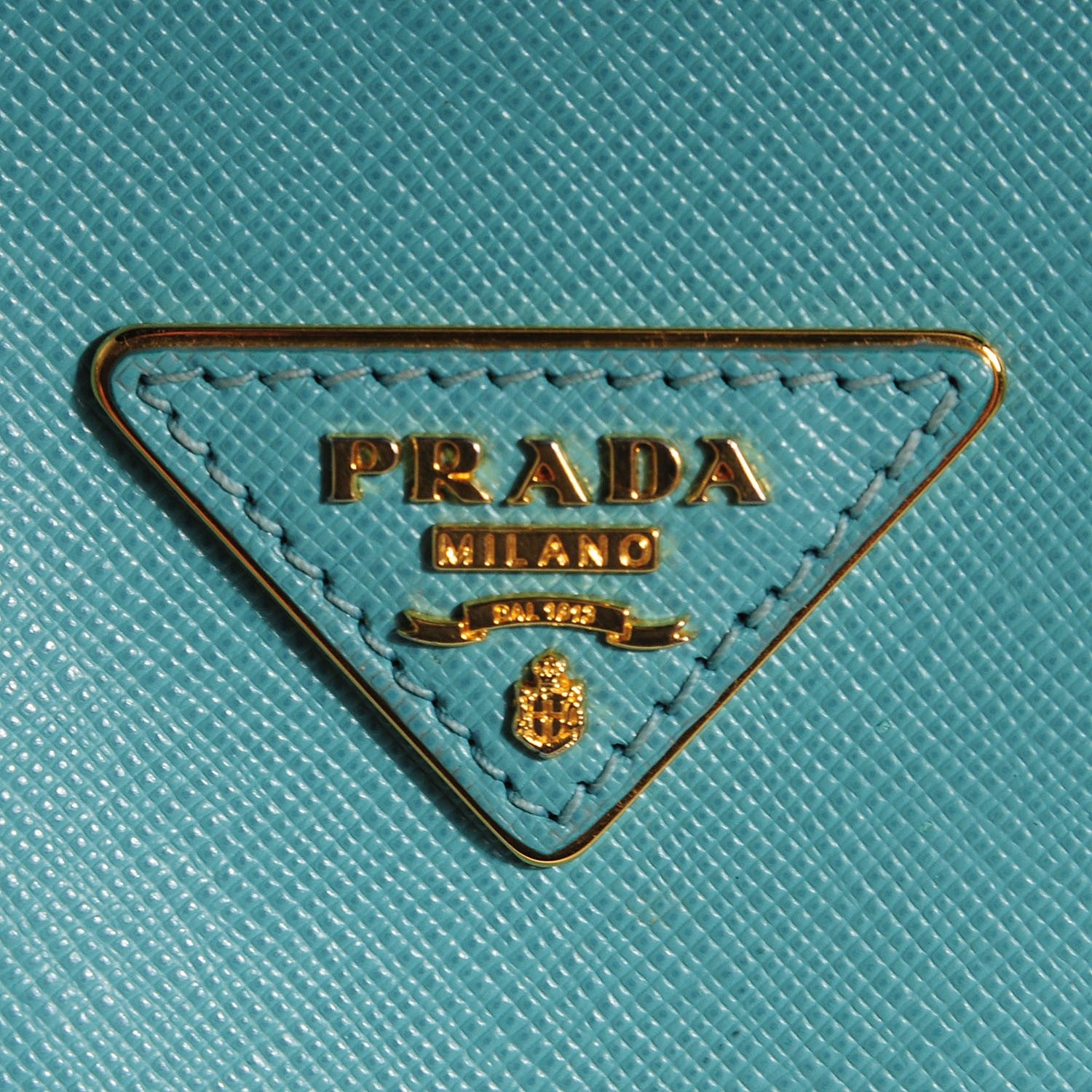 Prada Saffiano Lux Small Double Zip Tote Turchese 6 of 10