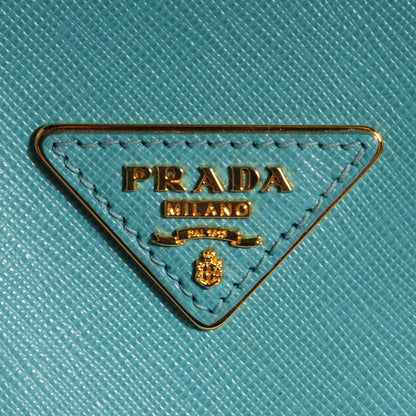 Prada Saffiano Lux Small Double Zip Tote Turchese 6 of 10