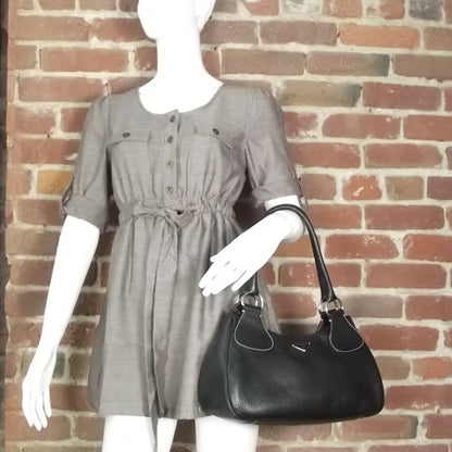 Prada Vitello Daino Shoulder Bag Black 2 of 8