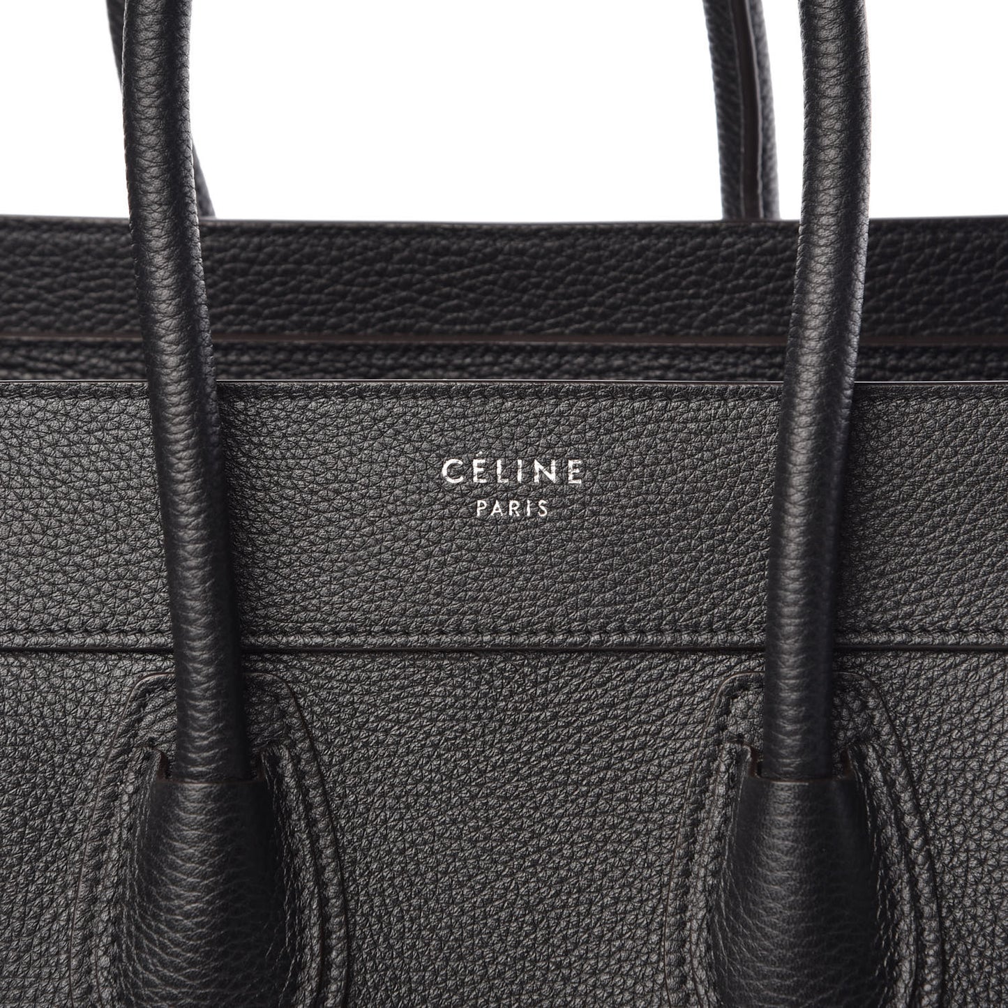 Drummed Calfskin Micro Luggage Black