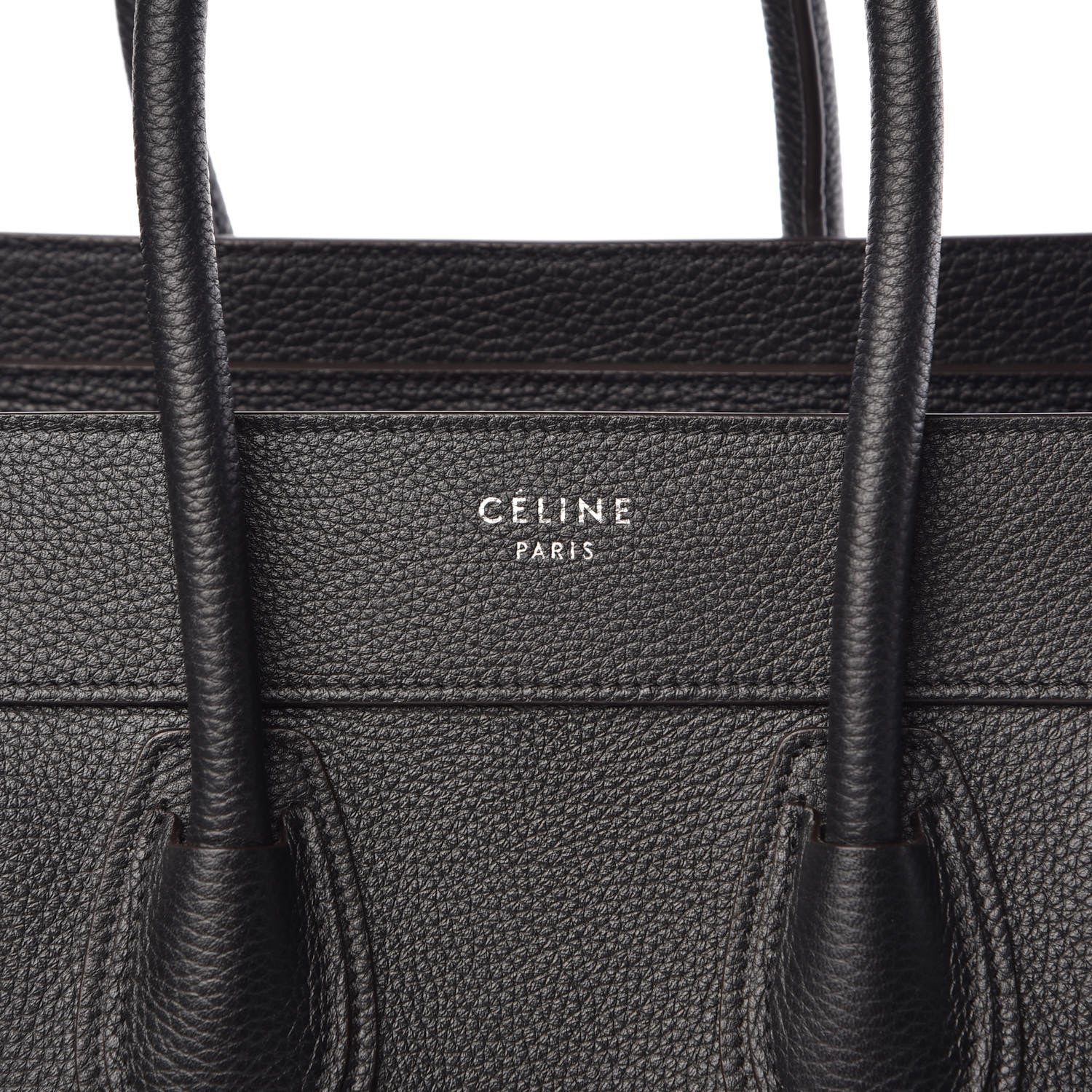 Celine Drummed Calfskin Micro Luggage Black 7 of 9