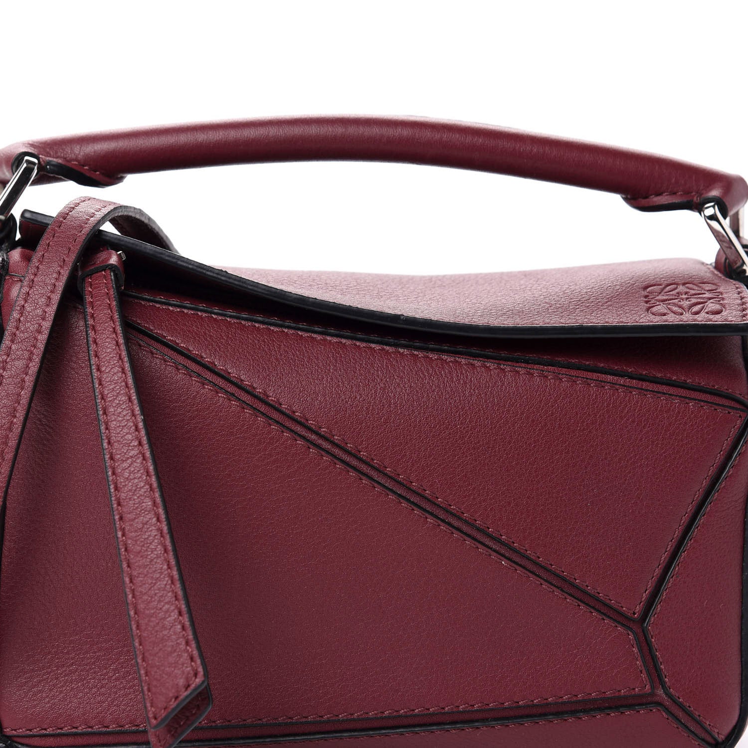 Loewe Calfskin Mini Puzzle Bag Wine 11 of 11