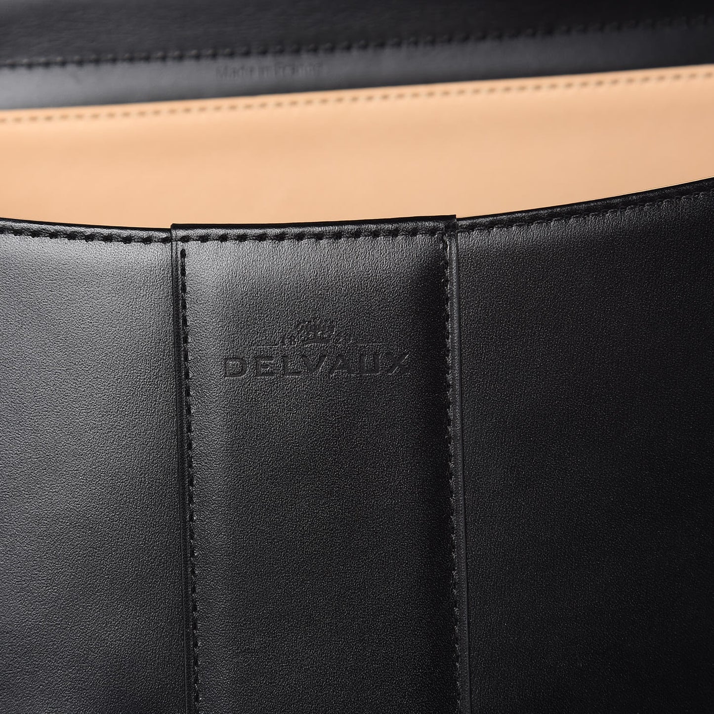 Calfskin MM L'Humour Brillant Satchel Black